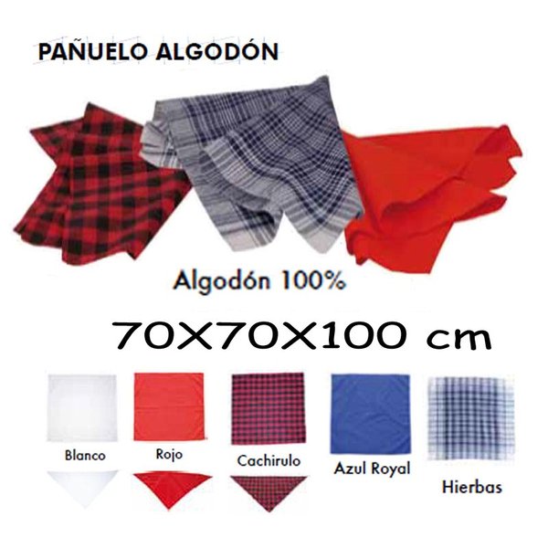PAÑUELO ALGODON 70X70X100
