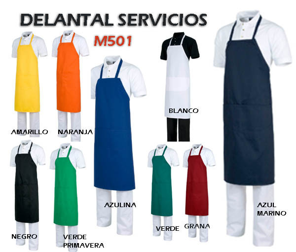 DELANTAL LARGO SERVICIOS M501