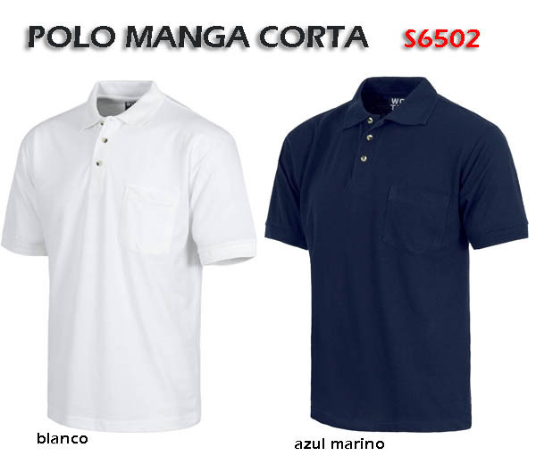 POLO MANGA CORTA BOLSILLO S6502