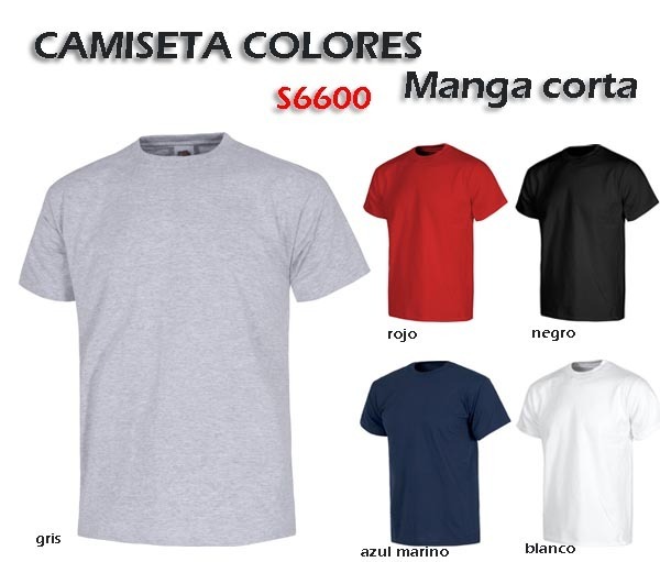CAMISETAS MANGA CORTA COLORES S6600