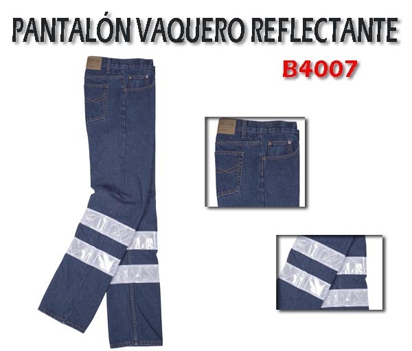 PANTALONES VAQUEROS REFLECTANTES B4007