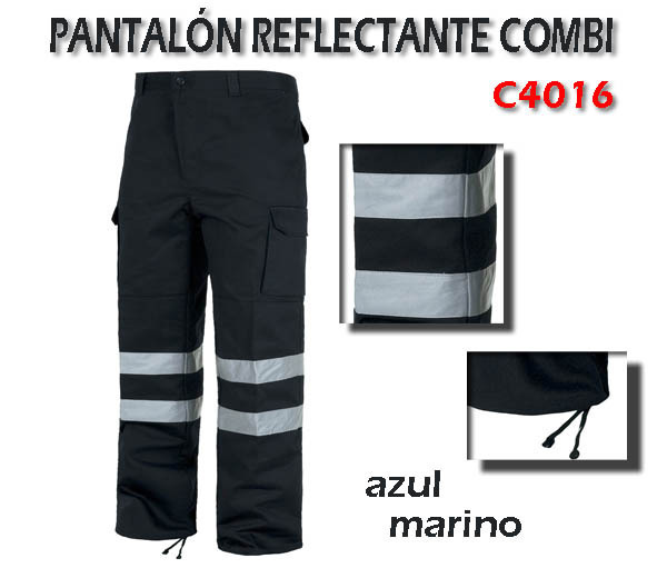 PANTALONES MULTIBOLSILLOS REFLECTANTES C4016
