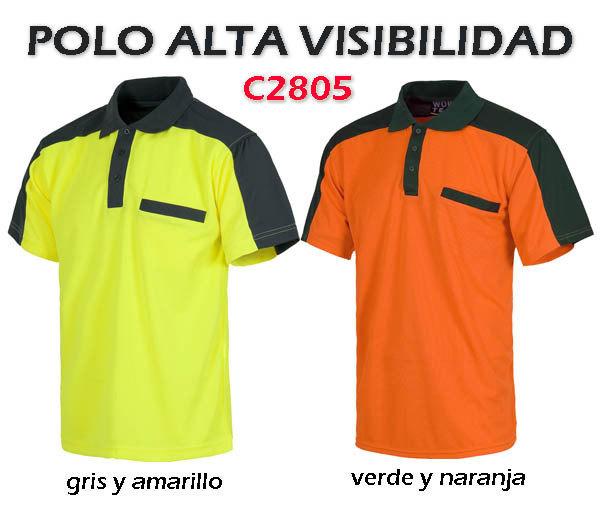 POLO FLÚOR COMBI ALTA VISBILIDAD C2805